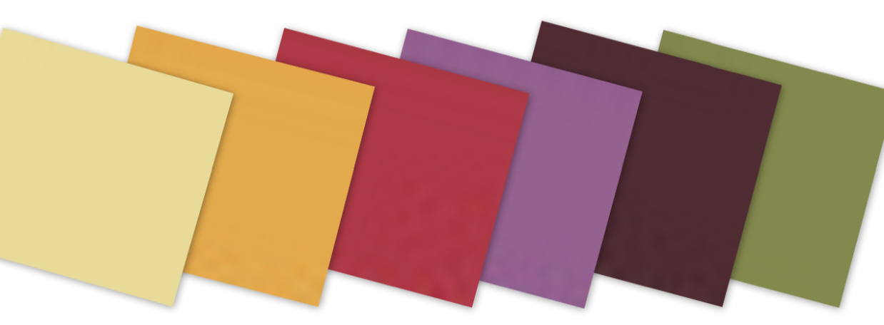 Pantone colors left to right Endive Golden Glow Lipstick Red Purple 